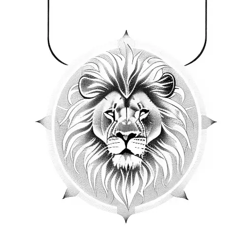 lion roulette wheel  tattoo design idea