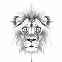 roulette lion  tattoo design idea