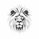 roulette lion  tattoo design idea