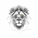 roulette lion  tattoo design idea