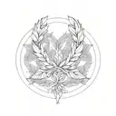 laurel wreath tattoo design idea