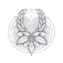 laurel wreath tattoo design idea