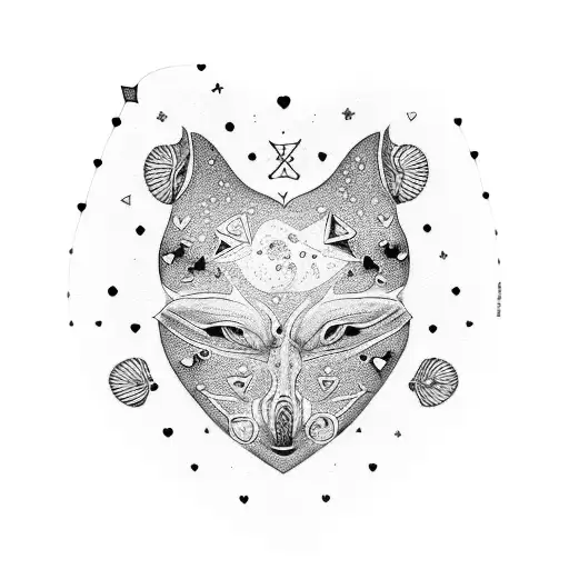 A unique design featuring a heart-shaped constellation of freckles on the gluteus tattoo design idea