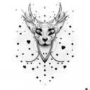 A unique design featuring a heart-shaped constellation of freckles on the gluteus tattoo design idea