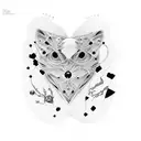 A unique design featuring a heart-shaped constellation of freckles on the gluteus tattoo design idea