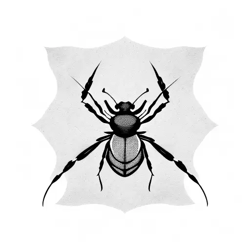 butterfly with spider tattoo design idea