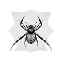 butterfly with spider tattoo design idea