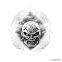iron maiden tattoo design idea