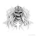 iron maiden tattoo design idea