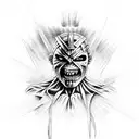 iron maiden tattoo design idea