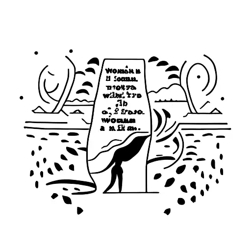 "woman , life , freedom" it was Iran protests slogan, draw me a minimal painting with this slogan written under it tattoo design idea