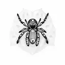 half spider and half jackal  tattoo design idea