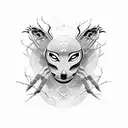 half spider and half jackal  tattoo design idea