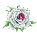 bunch of flowers which need to include a rose, carnation, tulip, sunflower and morning glory tattoo design idea