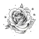 bunch of flowers which need to include a rose, carnation, tulip, sunflower and morning glory tattoo design idea