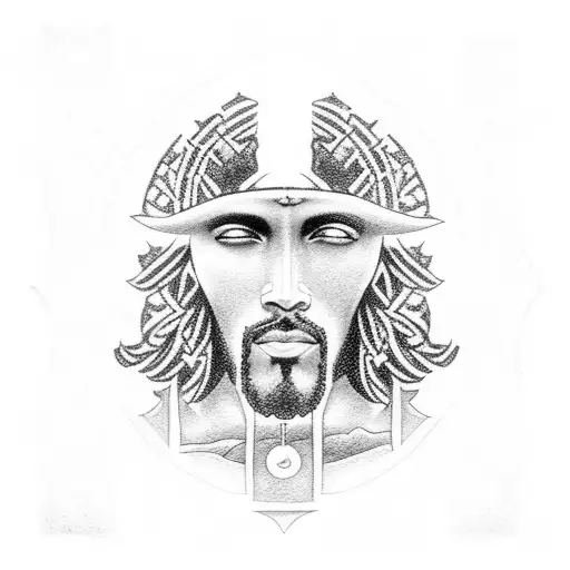 black Jesus  tattoo design idea