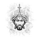 black Jesus  tattoo design idea