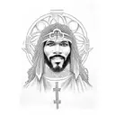 black Jesus  tattoo design idea