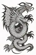 Celtic dragon tattoo design idea