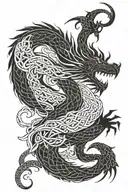 Celtic dragon tattoo design idea