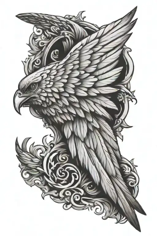 wing left one tattoo design idea