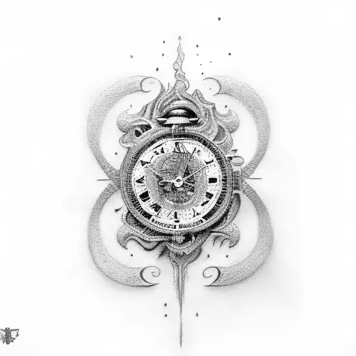 roman numerals 12 and 24 tattoo design idea