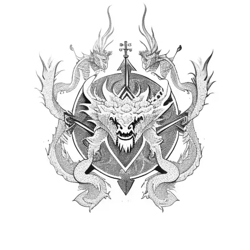 saint jorge killing the dragon tattoo design idea