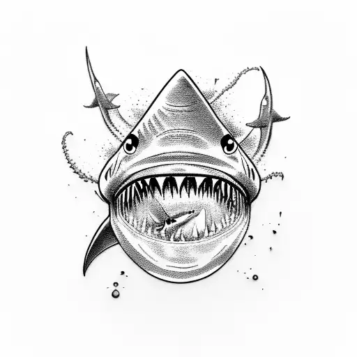 Shark welding torch tattoo design idea