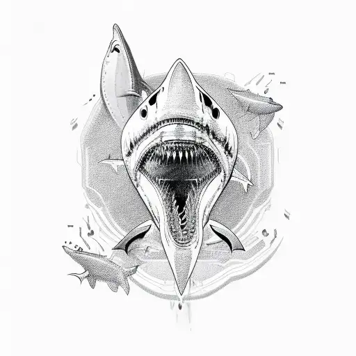 Shark welding tools tattoo design idea