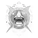 Shark welding torch tattoo design idea