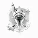 Shark welding tools tattoo design idea