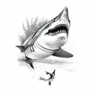 Shark welding tools tattoo design idea