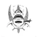 Shark welding tools tattoo design idea