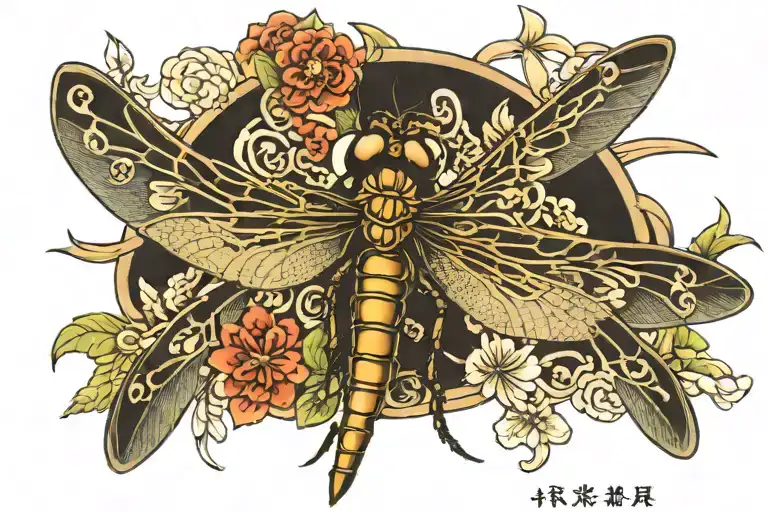Dragonfly tattoo design idea