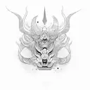 totem corruja touro lobo tattoo design idea