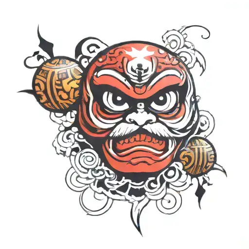 Daruma Doll tattoo design idea