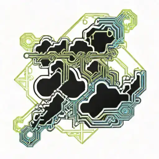 japanese clouds floating tattoo design idea