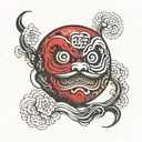 Daruma Doll tattoo design idea