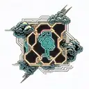 japanese clouds floating tattoo design idea