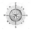 steampunk compass tattoo design idea