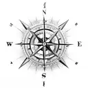 steampunk compass tattoo design idea