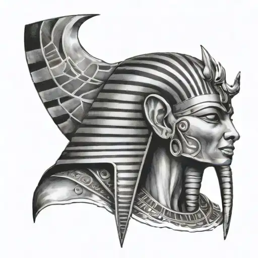 pharaoh tattoo design idea