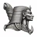pharaoh tattoo design idea