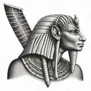 pharaoh tattoo design idea