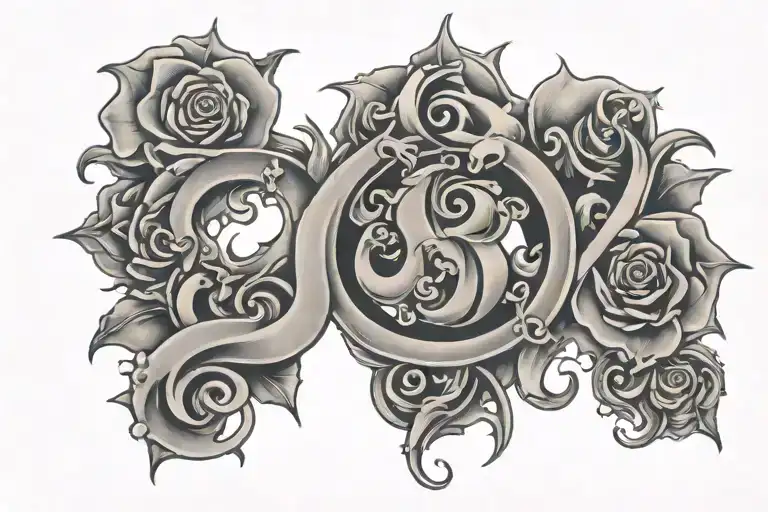 kobee bryant numbers tattoo design idea