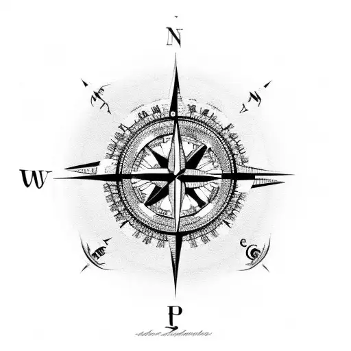 Compass chandelier  tattoo design idea