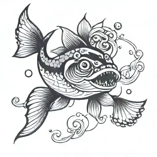 catfish tattoo tattoo design idea