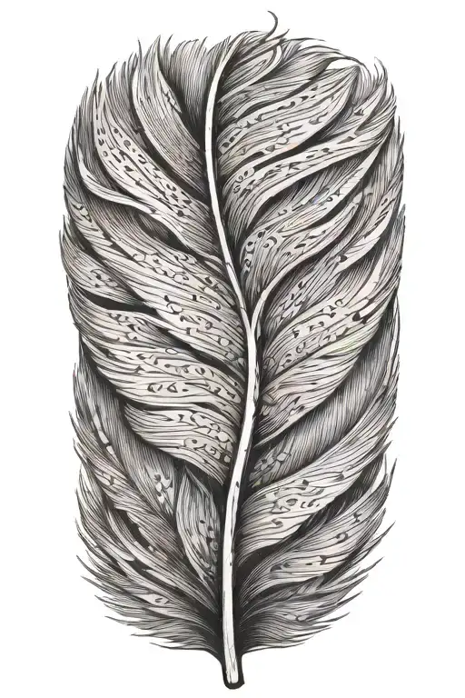 seagull feather  tattoo design idea