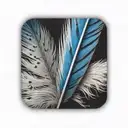 blue jay feather  tattoo design idea