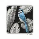 blue jay feather  tattoo design idea